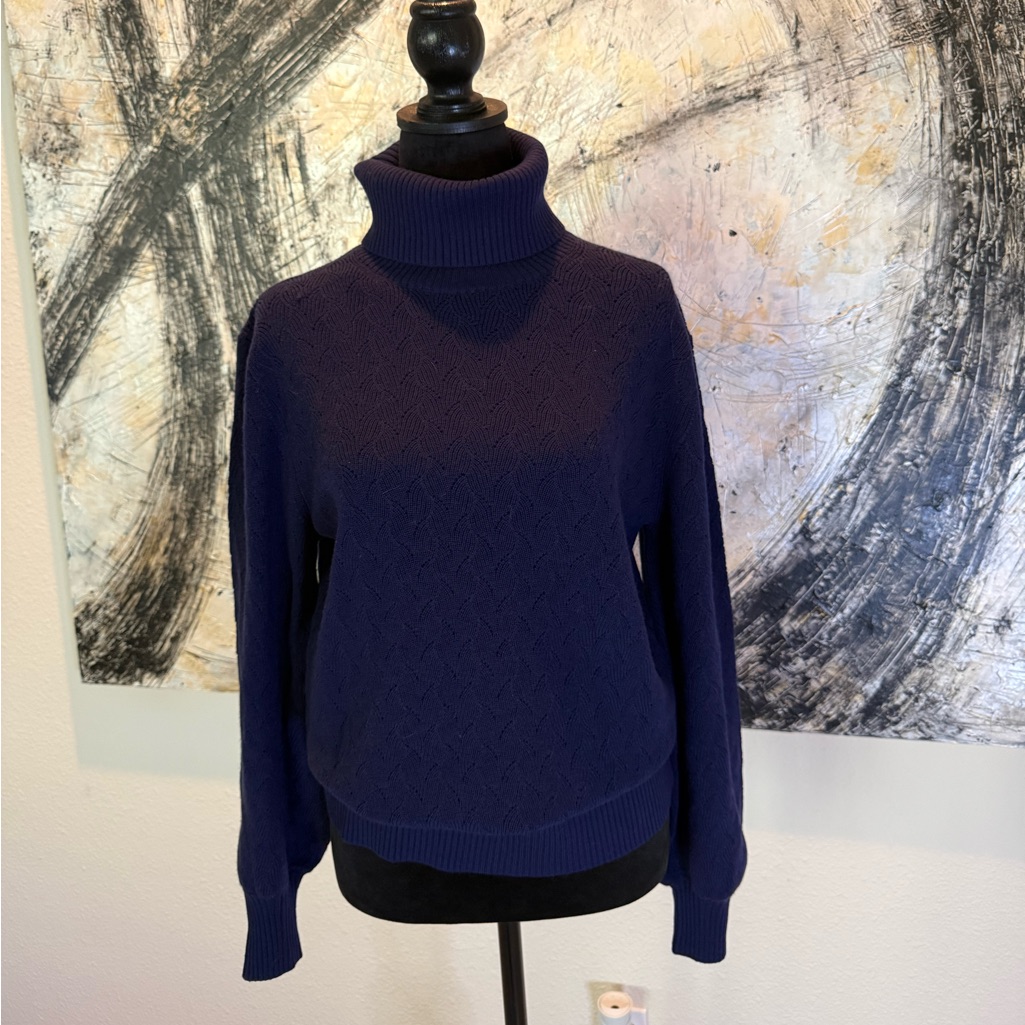 Nwt Trina Turk Navy Turtleneck Sweater